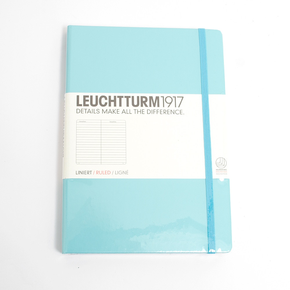 Leuchtturm, Medium, A5, Hardcover, Ruled, Light Blue